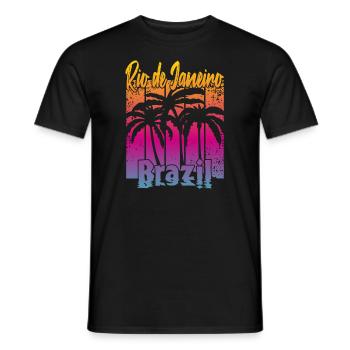 Rio de Janeiro Brésil - T-shirt homme - noir - Devant - AI Model Male 178 light (178cm)