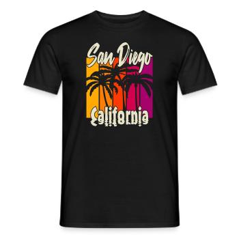 Vintage San Diego Californie - T-shirt homme - noir - Devant - AI Model Male 178 light (178cm)