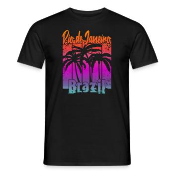 Rio de Janeiro Brazil - Men's T-Shirt - black - Front - AI Model Male 178 light (178cm)