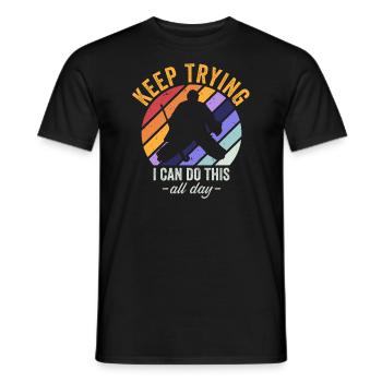 Field Hockey Goalie Hockey Goalie Saying - Men's T-Shirt - black - Front - AI Model Male 178 light (178cm)