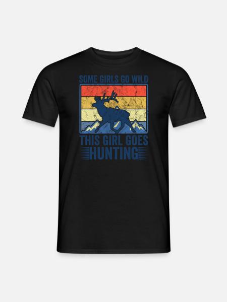 Hirschjagd Jägerin Spruch Jagd - Männer T-Shirt - Schwarz