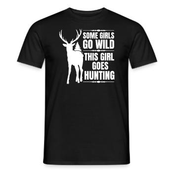 Deer Hunting Huntress Saying Hunting - Men's T-Shirt - black - Front - AI Model Male 178 light (178cm)