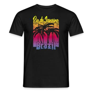 Rio de Janeiro Brazil - Men's T-Shirt - black - Front - AI Model Male 178 light (178cm)