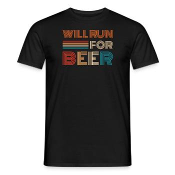 Courra pour les coureurs drôles de bière - T-shirt homme - noir - Devant - AI Model Male 178 light (178cm)