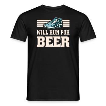 Courra pour les coureurs drôles de bière - T-shirt homme - noir - Devant - AI Model Male 178 light (178cm)