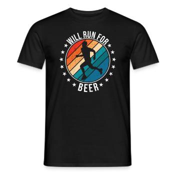 Courra pour les coureurs drôles de bière - T-shirt homme - noir - Devant - AI Model Male 178 light (178cm)