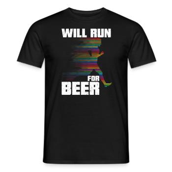 Courra pour les coureurs drôles de bière - T-shirt homme - noir - Devant - AI Model Male 178 light (178cm)