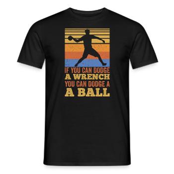 Sports d’équipe de ballon chasseur - T-shirt homme - noir - Devant - AI Model Male 178 light (178cm)