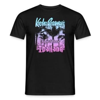 Koh Samui Thailand Bophut Beach - Men's T-Shirt - black - Front - AI Model Male 178 light (178cm)
