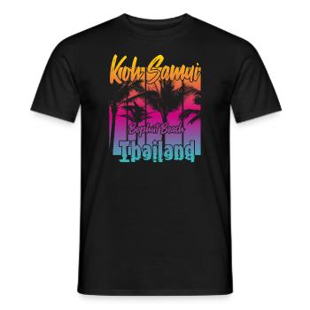 Koh Samui Thailand Bophut Beach - Men's T-Shirt - black - Front - AI Model Male 178 light (178cm)