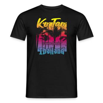 Ko Tao Sairee Beach Thaïlande - T-shirt homme - noir - Devant - AI Model Male 178 light (178cm)