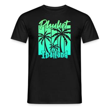 Phuket Thailand Sunset - Men's T-Shirt - black - Front - AI Model Male 178 light (178cm)
