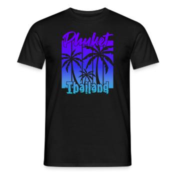 Phuket Thailand Sunset - Men's T-Shirt - black - Front - AI Model Male 178 light (178cm)
