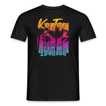 Ko Tao Sairee Beach Thaïlande - T-shirt homme - noir - Devant - AI Model Male 178 light (178cm)