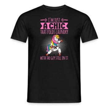 Funny Brazilian Jiu Jitsu Quote BJJ Women - Men's T-Shirt - black - Front - AI Model Male 178 light (178cm)