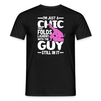 Funny Brazilian Jiu Jitsu Quote BJJ Women - Men's T-Shirt - black - Front - AI Model Male 178 light (178cm)