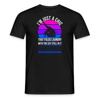 Funny Brazilian Jiu Jitsu Quote BJJ Women - Men's T-Shirt - black - Front - AI Model Male 178 light (178cm)