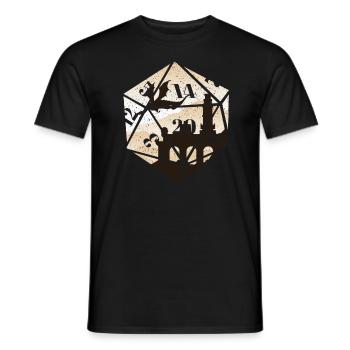 RPG RPG Tabletop Rollenspiele Gamer Würfel Rolle - Männer T-Shirt - Schwarz - Vorne - AI Model Male 178 light (178cm)