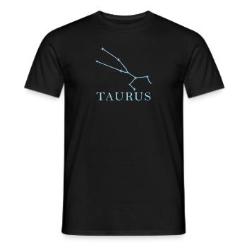 Star constellation Zodiac sign Taurus - Men's T-Shirt - black - Front - AI Model Male 178 light (178cm)