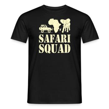 Safari Squad - African Safari Adventures - Männer T-Shirt - Schwarz - Vorne - AI Model Male 178 light (178cm)