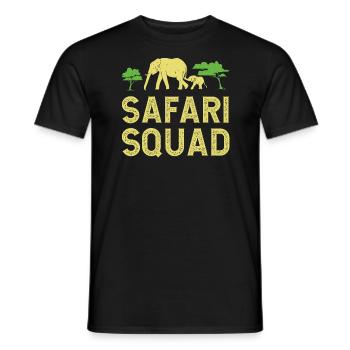 Safari Squad - African Safari Adventures - Männer T-Shirt - Schwarz - Vorne - AI Model Male 178 light (178cm)