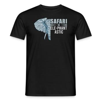 Safari ist Elephantastic Safari-Abenteuer Afrika - Männer T-Shirt - Schwarz - Vorne - AI Model Male 178 light (178cm)