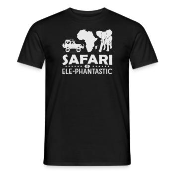Safari ist Elephantastic Safari-Abenteuer Afrika - Männer T-Shirt - Schwarz - Vorne - AI Model Male 178 light (178cm)