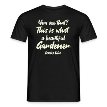 Gärtner Garten Gartenarbeit - Männer T-Shirt - Schwarz - Vorne - AI Model Male 178 light (178cm)