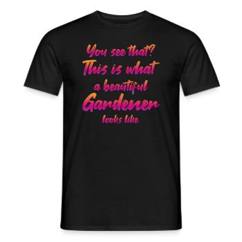 Gärtner Garten Gartenarbeit - Männer T-Shirt - Schwarz - Vorne - AI Model Male 178 light (178cm)