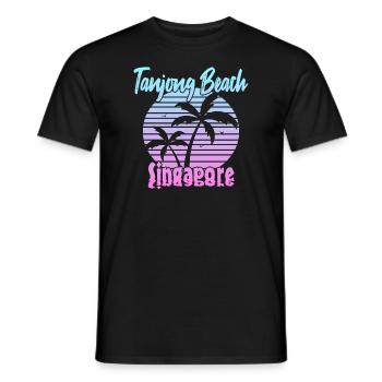 Tanjong Beach Singapore - Männer T-Shirt - Schwarz - Vorne - AI Model Male 178 light (178cm)