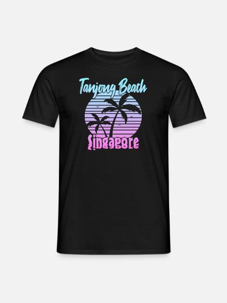 Tanjong Beach Singapore - Männer T-Shirt - Schwarz