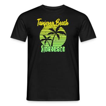 Tanjong Beach Singapore - Männer T-Shirt - Schwarz - Vorne - AI Model Male 178 light (178cm)