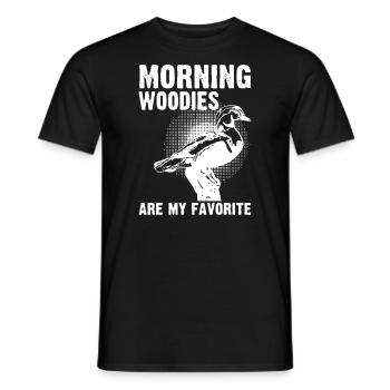 Les Woodies du matin de la chasse au canard drôle sont mes préférés - T-shirt homme - noir - Devant - AI Model Male 178 light (178cm)