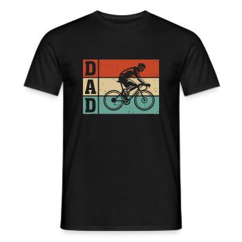 Vintage Retro Cycling Lover Dad Cycling Father's D - Men's T-Shirt - black - Front - AI Model Male 178 light (178cm)