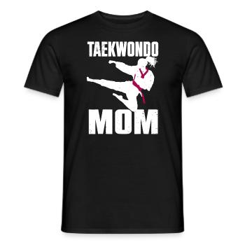 Cool Taekwondo Maman Pour Femmes Filles Karaté Judo Mar - T-shirt homme - noir - Devant - AI Model Male 178 light (178cm)