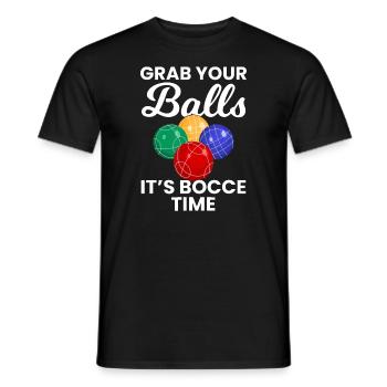 Schnappen Sie sich Ihre Bälle Es ist Boccia-Zeit, Boccia - Männer T-Shirt - Schwarz - Vorne - AI Model Male 178 light (178cm)