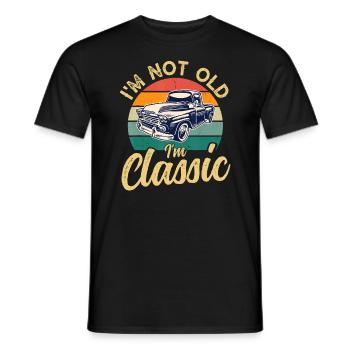 Funny Old Car Graphic Mens & Womens I'm Not Old bu - Men's T-Shirt - black - Front - AI Model Male 178 light (178cm)