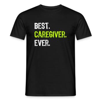Best CAREGIVER Ever - Men's T-Shirt - black - Front - AI Model Male 178 light (178cm)