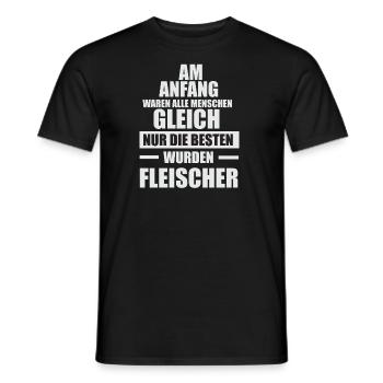 Fleischer Metzger Zerleger Schlachter - Männer T-Shirt - Schwarz - Vorne - AI Model Male 178 light (178cm)