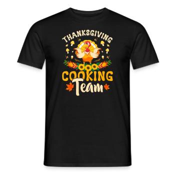 Lustiger Thanksgiving-Truthahn Thanksgiving-Kochtee - Männer T-Shirt - Schwarz - Vorne - AI Model Male 178 light (178cm)