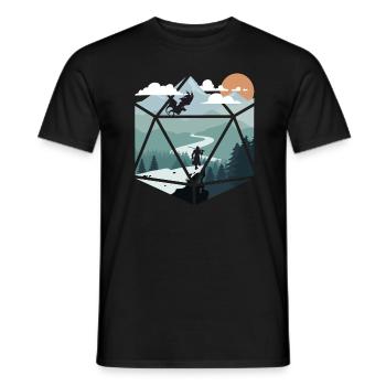 RPG rpg tabletop roleplaying games gamer role-play - Men's T-Shirt - black - Front - AI Model Male 178 light (178cm)