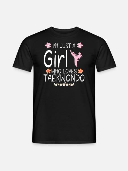 Ich bin nur ein Mädchen, das Taekwondo liebt - Männer T-Shirt - Schwarz