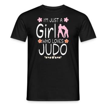 I m Just A Girl Who Loves Judo - Men's T-Shirt - black - Front - AI Model Male 178 light (178cm)