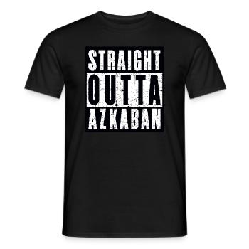 Straight Outta Askaban - Männer T-Shirt - Schwarz - Vorne - AI Model Male 178 light (178cm)