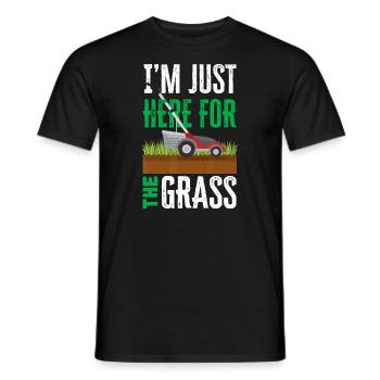 Je suis juste ici pour les terrains de tondeuse à gazon drôles d’herbe - T-shirt homme - noir - Devant - AI Model Male 178 light (178cm)