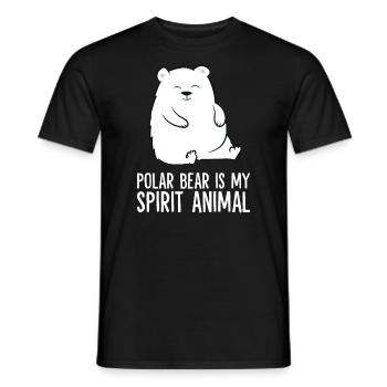 Polar Bear Is My Spirit Animal Funny Polar Bear - Men's T-Shirt - black - Front - AI Model Male 178 light (178cm)