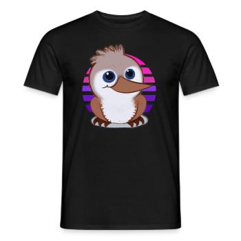 Kookaburra Zeichnung - Männer T-Shirt - Schwarz - Vorne - AI Model Male 178 light (178cm)