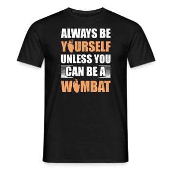 Lustiges Australischer Wombat Spruch - Männer T-Shirt - Schwarz - Vorne - AI Model Male 178 light (178cm)