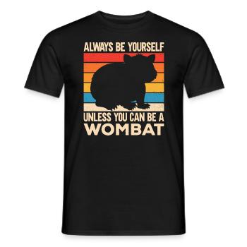 Lustiges Australischer Wombat Spruch - Männer T-Shirt - Schwarz - Vorne - AI Model Male 178 light (178cm)