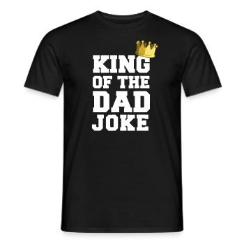 King Of The Dad Joke Bad Dad Jokes Crown Funny Fat - Männer T-Shirt - Schwarz - Vorne - AI Model Male 178 light (178cm)
